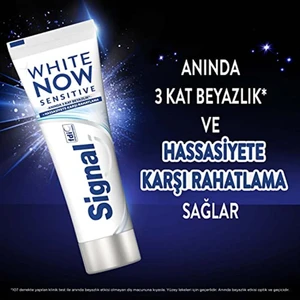 White Now Sensitive Anında 3 Kat Beyazlık Diş Macunu 75 ml
