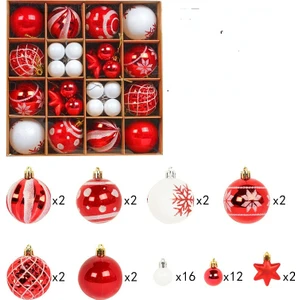 Noel Topu Takım Elbise Noel Ağacı Boyalı Top Kolye Hediye Kutusu