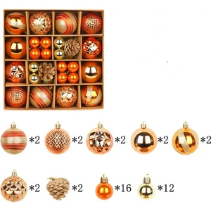 Noel Topu Takım Elbise Noel Ağacı Boyalı Top Kolye Hediye Kutusu(Yurt Dışından)