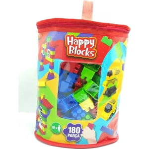 Happy Blocks Bimoda Tasarım Çantalı Pastel Parçalı Setler 180 Parça