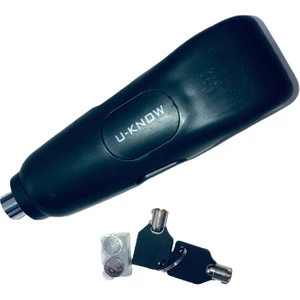 Alarmlı Motosiklet Elcik Manet Fren Kilidi, Caps-Lock Kilit ( Siyah )