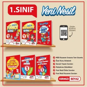 Kırmızı Beyaz Yayınlar 1.Sınıf 2.Dönem Tüm Dersler 6'Lı Set