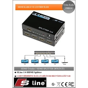 Fhd1/4 Splıtter 1080P Full Hd Unıversal 2/4 Port HDMI Çoklayıcı Hdcp/dts Uyumlu HDMI Splıtter