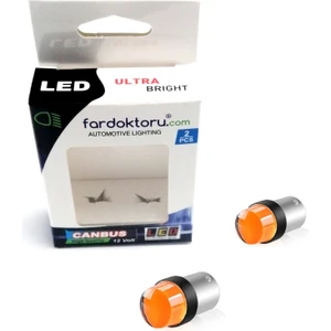 Kırmızı LED Oto Ampul Çakarlı Stop Sis Tek Duy P21W 2 Adet
