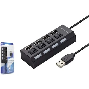USB Çoklayıcı 4'lü Anahtarlı Hub USB 4 Port Hadron HR102