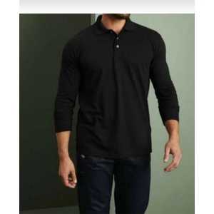 Fires Giyim Unisex Polo Yaka T-Shirt Uzun Kol
