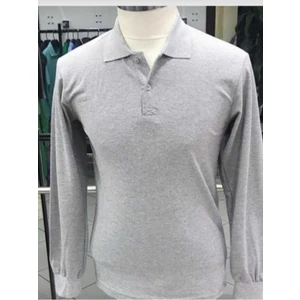 Fires Giyim Unisex Polo Yaka T-Shirt Uzun Kol