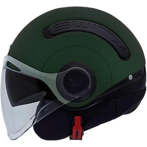 Sx.10 Mat Yeşil Açık Motosiklet Kask
