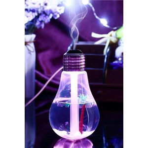 Ampul Şekilli Oda/hava Nemlendirici Buharlı 7 LED Işıklı Gece Lambası