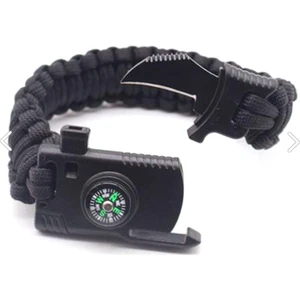 Pratik Mağazam  Paracord Survival Bileklik Bıçak Pusula Ateş Başlatıcı Magnezyum ve Ikaz Düdüğü