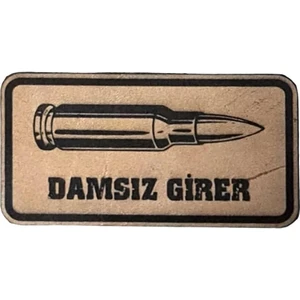Seyhan Askeri Malzeme Damsız Girer - Deri Peç - Arma - Askeri Patch