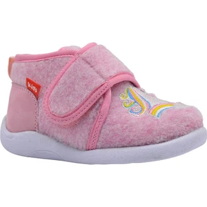 Kids A More Rosy Unicorn Figürü Nakışlı Kız Çocuk Keçe Panduf Pembe