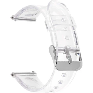 Case Street Samsung Galaxy Watch 5 40MM Kordon Metal Tokalı Şeffaf Silikon Krd 13 Şeffaf