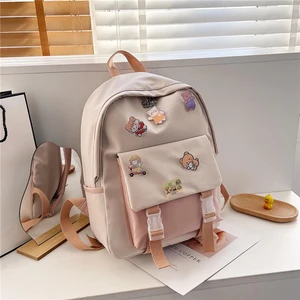 Kadın Üniversite Öğrencisi Kilitli Okul Çantası Büyük Kapasiteli Şık Daypack (Yurt Dışından)
