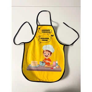 Küppeli Accessories Çocuk Mutfak ve Etkinlik Önlüğü Prens Figürlü 46CM Boy 35CM En Bağlanabilir Tasarımlı Kumaş Önlük
