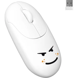 SM-26 FASHION 2.4Ghz Beyaz Kabartmalı Kablosuz Mouse