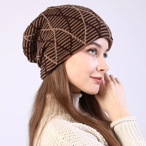 Kadın Kış Örme Beanie Şapka Yumuşak Sıcak Kadınlar Yün Şapka Yumuşak Kablo Örgü Kadın Beanie Şapka (Yurt Dışından)