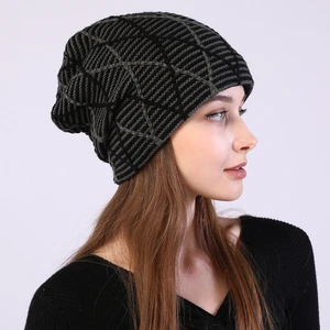 Kadın Kış Örme Beanie Şapka Yumuşak Sıcak Kadınlar Yün Şapka Yumuşak Kablo Örgü Kadın Beanie Şapka (Yurt Dışından)