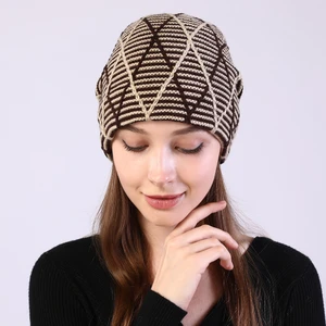 Kadın Kış Örme Beanie Şapka Yumuşak Sıcak Kadınlar Yün Şapka Yumuşak Kablo Örgü Kadın Beanie Şapka (Yurt Dışından)