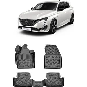 Peugeot 308 2022 Sonrası   3D Havuzlu Paspas Siyah