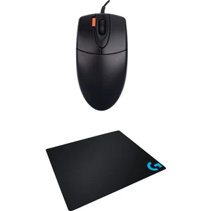 SM-601 USB Siyah Süper Optik Mouse + Logitech Mouse Pad ( 5 Milyon Tıklama Ömürlü )