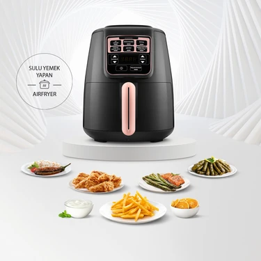 Karaca Air Pro Cook XL 2 in 1 Konuşan Airfryer Rosegold 4