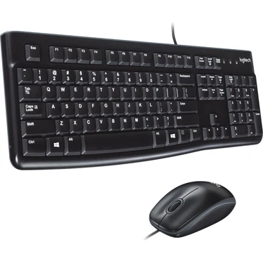 Logitech MK120 USB Kablolu Tam Boyutlu Türkçe Klavye Mouse Seti  -