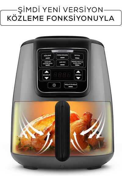 Karaca Air Pro Cook Köz XL Airfryer Space Gray Black