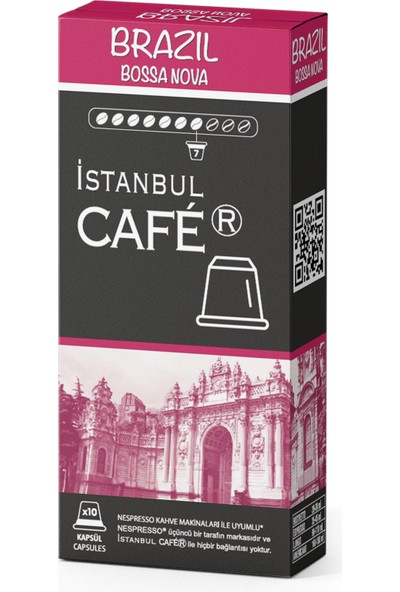 İstanbul Cafe® Nespresso® Uyumlu Kapsül Kahve Brazil 10 Kapsül