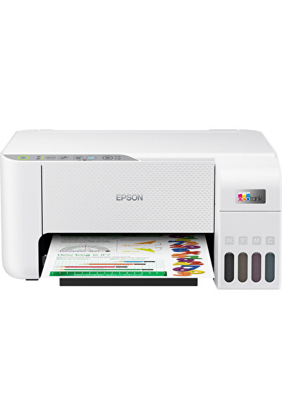 Epson EcoTank L3256 Renkli Tanklı Yazıcı Baskı-Tarama- Kopya - (USB, WiFi, Wi-Fi Direct) + ORİJİNAL EPSON Mürekkep C11CJ67411