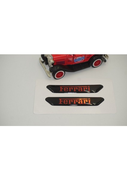 Ferrari Logo Çamurluk Yanı ve Ayna Metalize Damla Desen 3m Logo Arma modelleri
