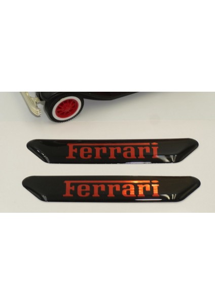 Ferrari Logo Çamurluk Yanı ve Ayna Metalize Damla Desen 3m Logo Arma fırsatları