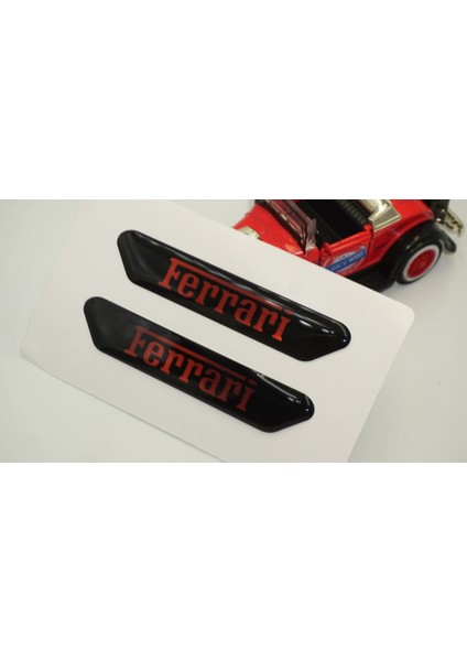 Ferrari Logo Çamurluk Yanı ve Ayna Metalize Damla Desen 3m Logo Arma indirimleri