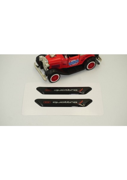 Audi Q2 Q3 Q4 Q5 Q7 Quattro Gecko Logo Çamurluk Yanı ve Ayna Metalize Damla Desen 3m Logo Arma
