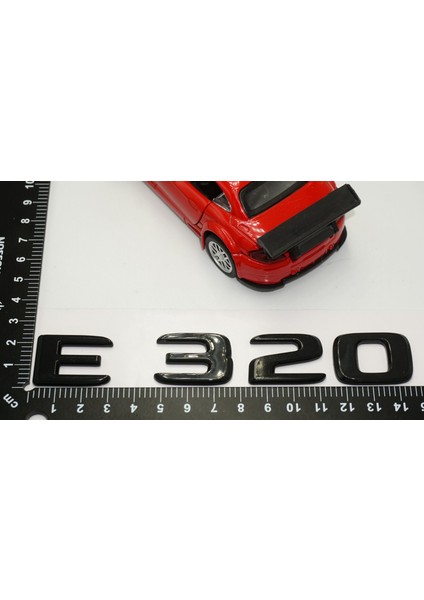 E 320 Bagaj Parlak Siyah Abs 3m 3D Yazı Logo