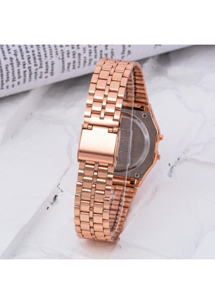 Retro Premium Serisi Rose Renkli Çelik Kordon Kadın Kol Saati ST-304235 fiyatları