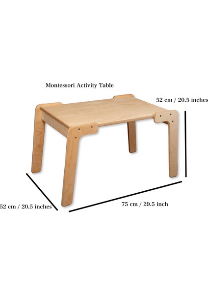 Ahşap Aktivite Masası | Uzay Temalı Çalışma Masası ve Sandalye Setine ait Masa| Ahşap Çocuk Mobilyası | Masa Sandalye Takımı için Masa