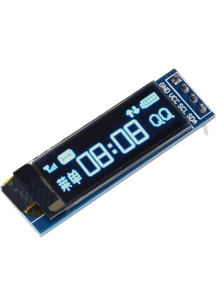 128X32 OLED LCD Ekran 0.91 Inch SSD1306 Mavi(Arduino Uyumlu)