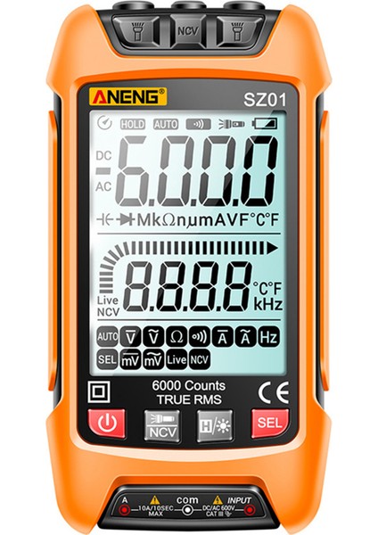 Geniş LCD Ekranlı Taşınabilir Profesyonel Dijital Multimetre (Yurt Dışından)