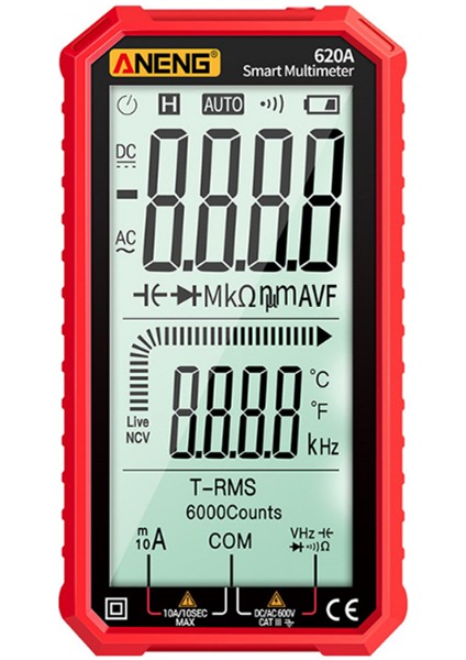 Aneng LED Işıklı Otomatik Aralıklı Dijital Yüksek Hassasiyetli Multimetre (Yurt Dışından)
