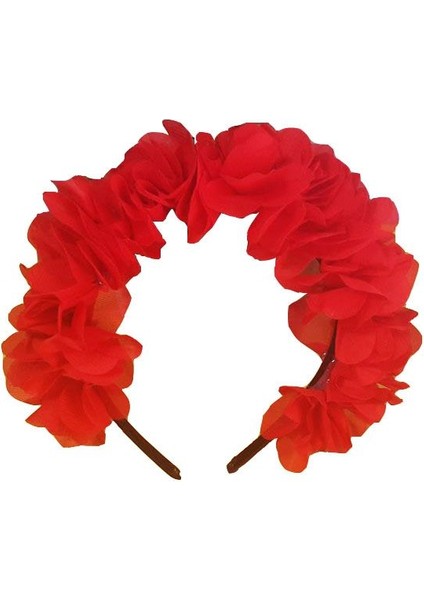 Gelin Tacı, Kırmızı Kına Gecesi Tacı Kına Gecesi Çiçekli Kırmızı Taç