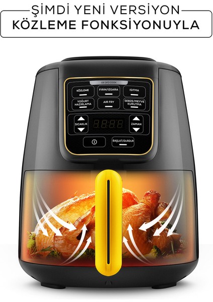 Air Pro Cook Köz XL Airfryer Black Gold 4 Kişilik