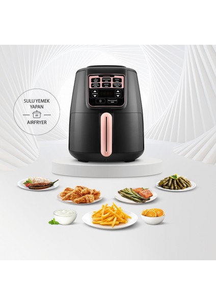 Air Pro Cook XL 2 in 1 Konuşan Airfryer Rosegold 4 Kişilik