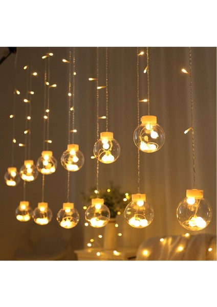 LED Işıklı Top Perde 12 Toplu Zarif Aydınlatma Enerji Tasarruflu fiyatları