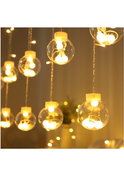 LED Işıklı Top Perde 12 Toplu Zarif Aydınlatma Enerji Tasarruflu modelleri