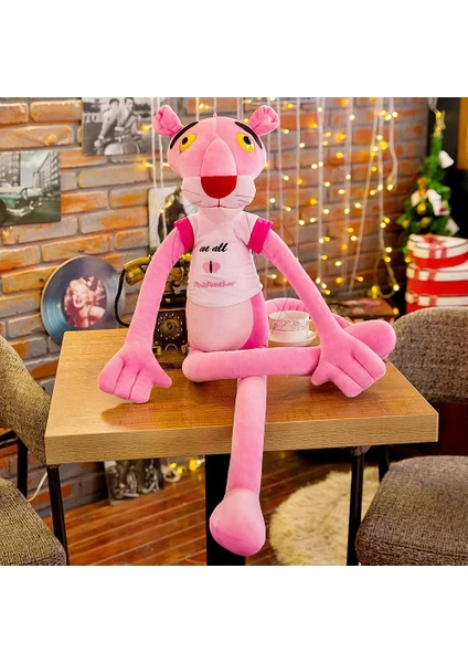 Ithal Kumaş Efsane The Pink Panther Pembe Panter Aksiyon Figür Tişörtlü Peluş Oyuncak 80 Cm.