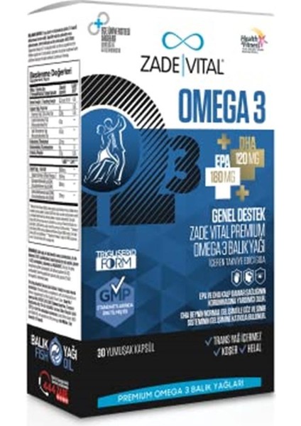Omega3 Balık Yağı Içeren Takviye Edici Gıda 30 Kapsül (1 x 30 Adet)