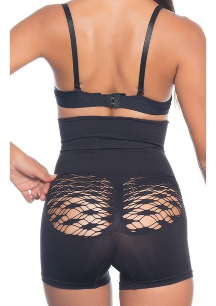 Emay Siyah Dikişsiz Yüksek Bel Paçalı Korse 2064 modelleri
