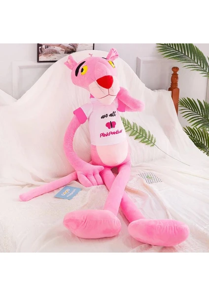 Ithal Kumaş Efsane The Pink Panther Pembe Panter Aksiyon Figür Tişörtlü Peluş Oyuncak 60 Cm.