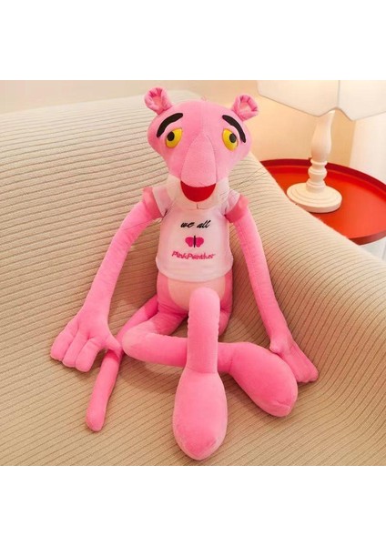 Ithal Kumaş Efsane The Pink Panther Pembe Panter Aksiyon Figür Tişörtlü Peluş Oyuncak 80 Cm.